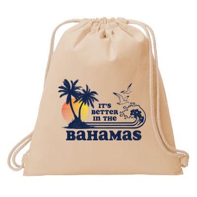 It's Better In The Bahamas Vintage 80s 70s Graphic Drawstring Bag