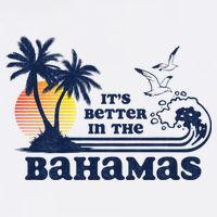 It's Better In The Bahamas Vintage 80s 70s Graphic Apron