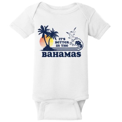 It's Better In The Bahamas Vintage 80s 70s Graphic Baby Bodysuit