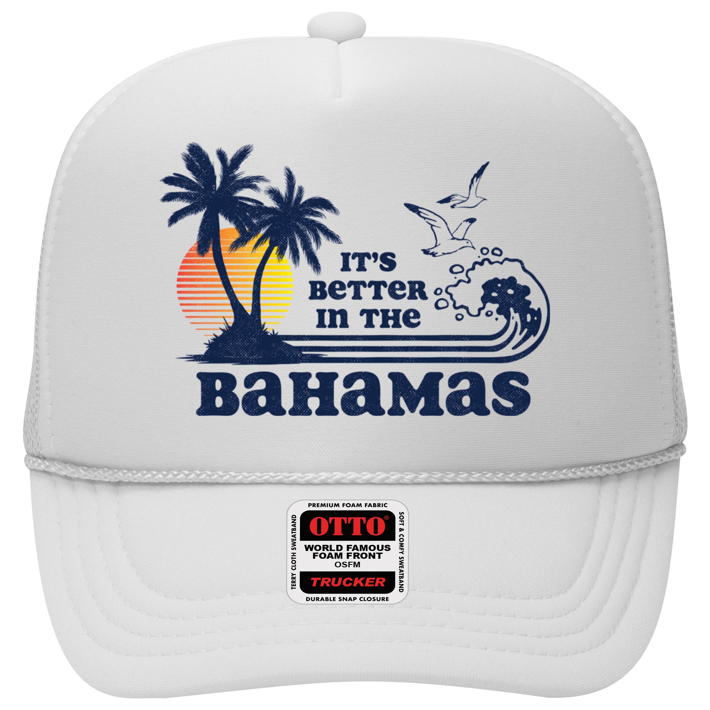 It's Better In The Bahamas Vintage 80s 70s Graphic Hat