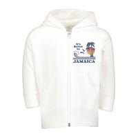 ItS Better In Jamaica Jamaican Beach Retro Vintage 80S 70s Toddler Zip Fleece Hoodie