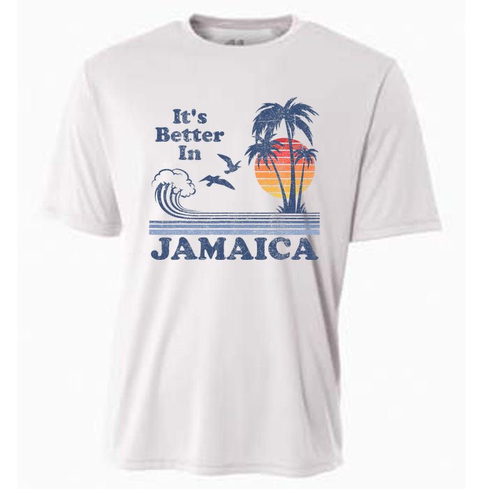 ItS Better In Jamaica Jamaican Beach Retro Vintage 80S 70s Cooling Performance Crew T-Shirt