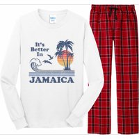 ItS Better In Jamaica Jamaican Beach Retro Vintage 80S 70s Long Sleeve Pajama Set