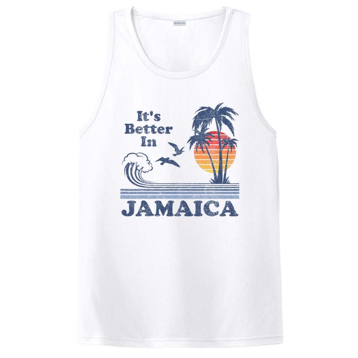 ItS Better In Jamaica Jamaican Beach Retro Vintage 80S 70s PosiCharge Competitor Tank