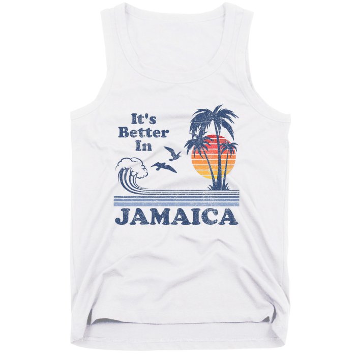 ItS Better In Jamaica Jamaican Beach Retro Vintage 80S 70s Tank Top