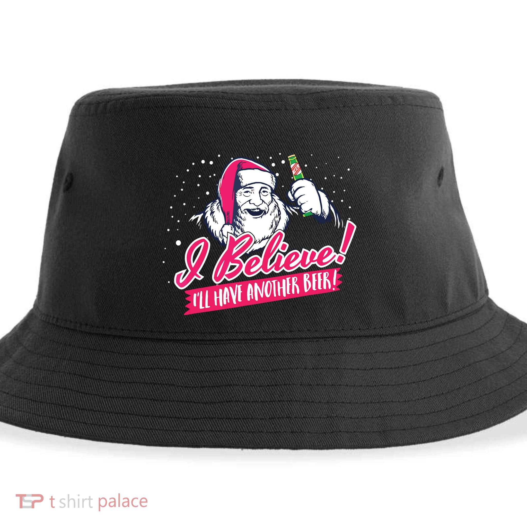 I Believe Ill Have Another Beer Funny Santa Claus Sustainable Bucket Hat