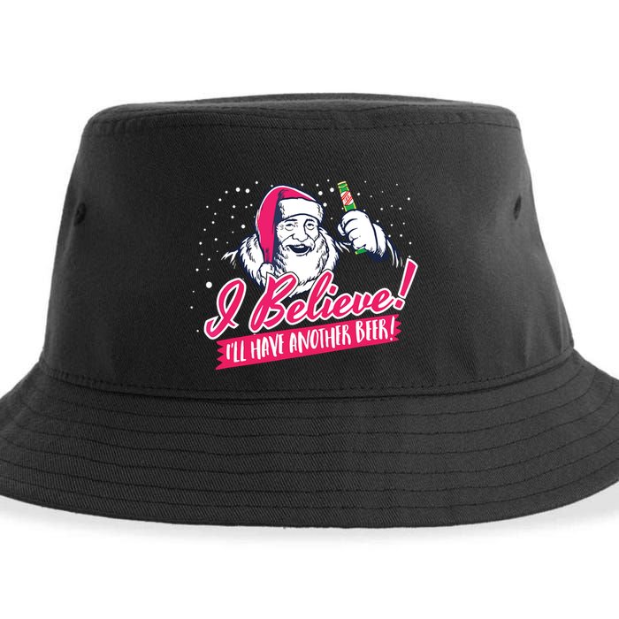 I Believe Ill Have Another Beer Funny Santa Claus Sustainable Bucket Hat