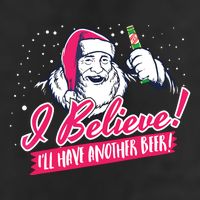 I Believe Ill Have Another Beer Funny Santa Claus Adult Drive Performance Visor
