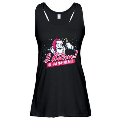 I Believe Ill Have Another Beer Funny Santa Claus Ladies Essential Flowy Tank