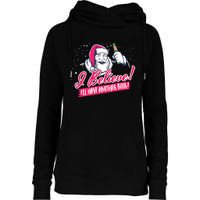 I Believe Ill Have Another Beer Funny Santa Claus Womens Funnel Neck Pullover Hood