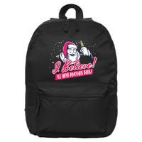 I Believe Ill Have Another Beer Funny Santa Claus 16 in Basic Backpack