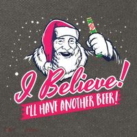 I Believe Ill Have Another Beer Funny Santa Claus Cotton Canvas Backpack