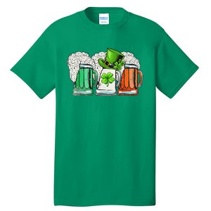 Irish Beer Ireland Flag St Patricks Day Leprechaun Tall T-Shirt