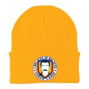 I Believe In Believe Coach Lasso Emblem Knit Cap Winter Beanie