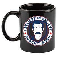 I Believe In Believe Coach Lasso Emblem 11oz C Handle Ceramic Mug