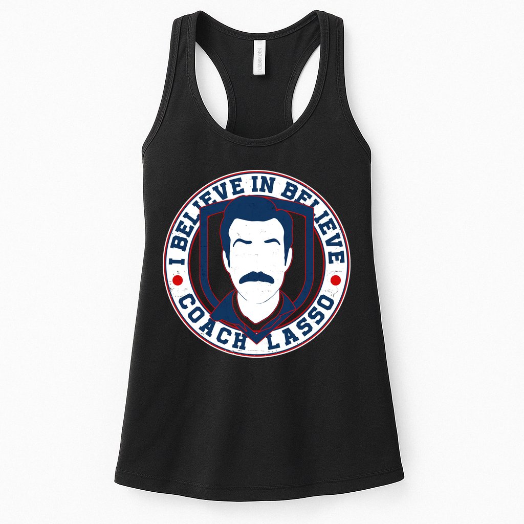 I Believe In Believe Coach Lasso Emblem Womens Tank Top