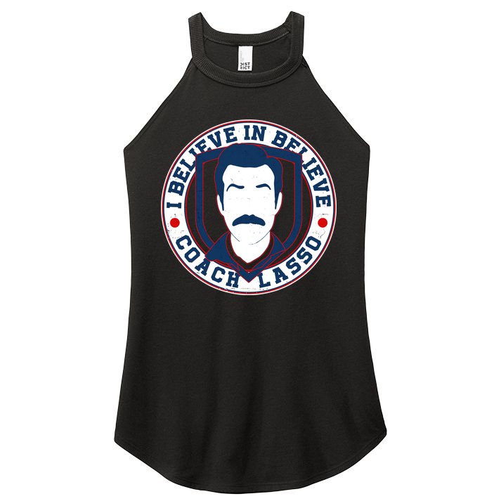 I Believe In Believe Coach Lasso Emblem Women's Perfect Tri Rocker Tank