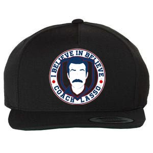 I Believe In Believe Coach Lasso Emblem Wool Snapback Cap