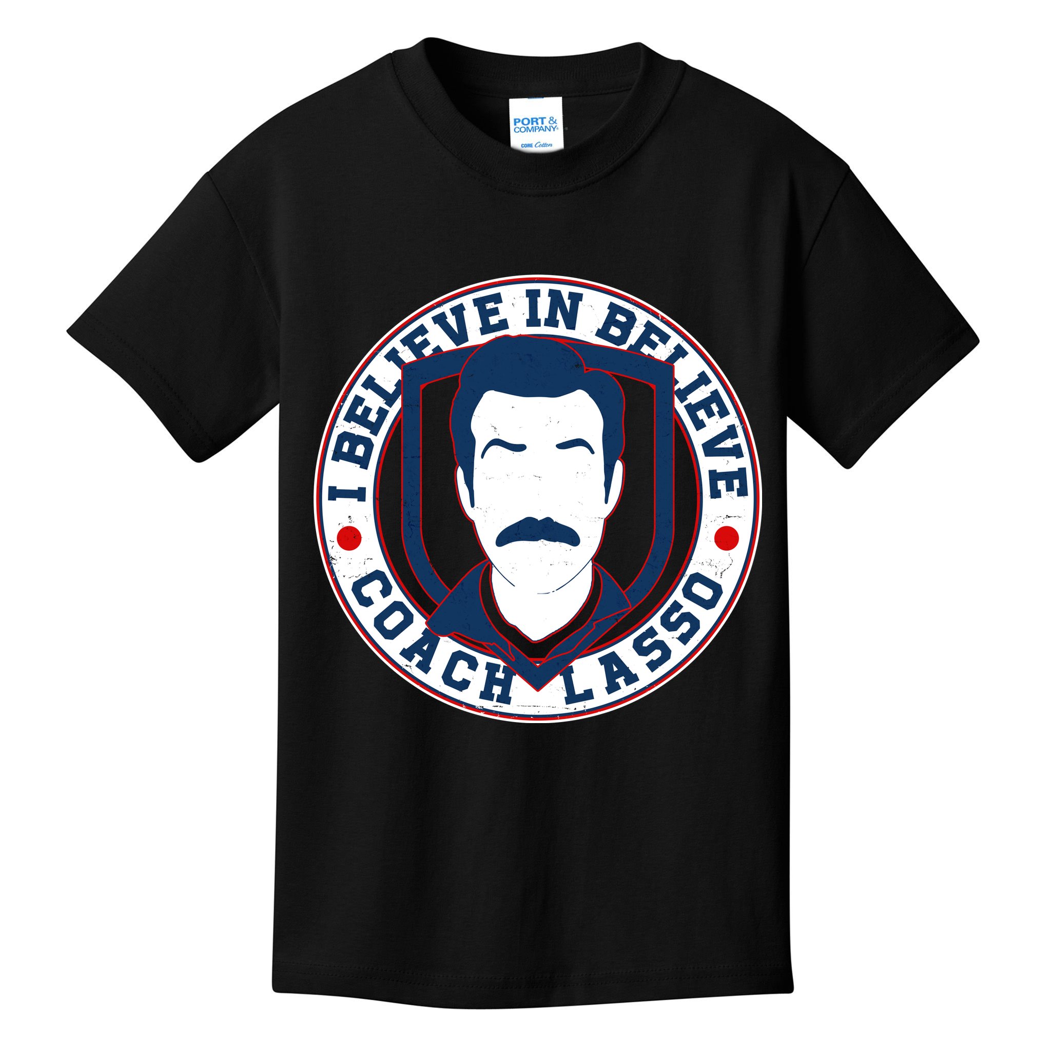 I Believe In Believe Coach Lasso Emblem Kids T-Shirt