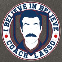 I Believe In Believe Coach Lasso Emblem Cotton Canvas Backpack