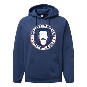 I Believe In Believe Coach Lasso Emblem Performance Fleece Hoodie