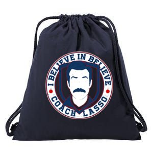 I Believe In Believe Coach Lasso Emblem Drawstring Bag