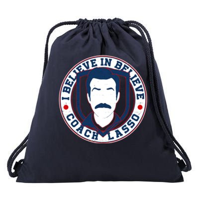 I Believe In Believe Coach Lasso Emblem Drawstring Bag