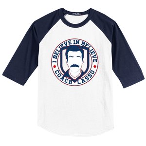 I Believe In Believe Coach Lasso Emblem Baseball Sleeve Shirt