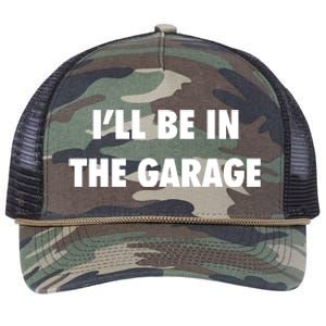 ILl Be In The Garage Retro Rope Trucker Hat Cap