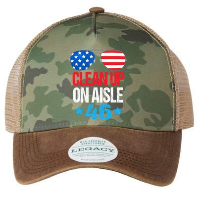 Impeach Biden Impeach 46 Clean Up On Aisle 46 Biden Legacy Tie Dye Trucker Hat