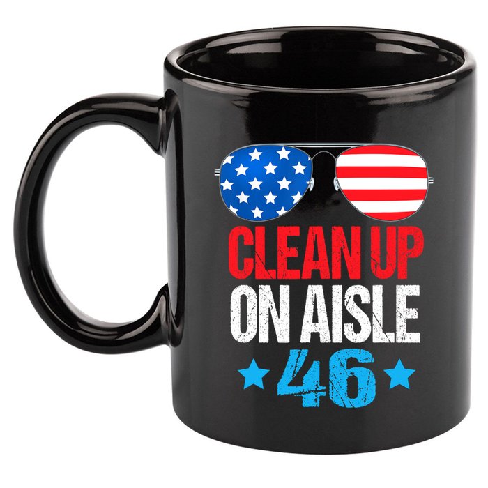 Impeach Biden Impeach 46 Clean Up On Aisle 46 Biden 11oz C Handle Ceramic Mug