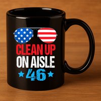 Impeach Biden Impeach 46 Clean Up On Aisle 46 Biden 11oz C Handle Ceramic Mug