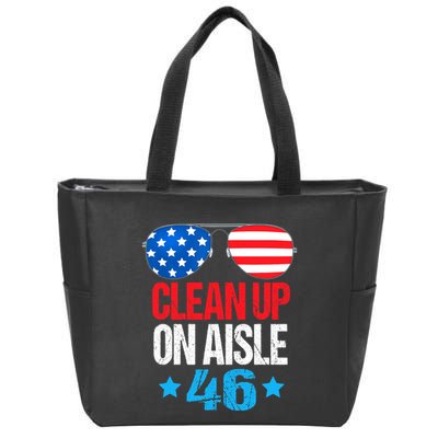 Impeach Biden Impeach 46 Clean Up On Aisle 46 Biden Zip Tote Bag