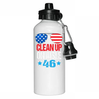 Impeach Biden Impeach 46 Clean Up On Aisle 46 Biden Aluminum Water Bottle 