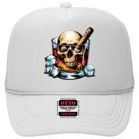 I’Ll Be In The Backyard Bourbon Whiskey Stogie Bourbon Lovers Sarcastic High Crown Mesh Back Trucker Hat