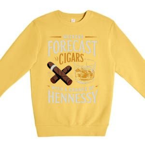 I’Ll Be In The Backyard Bourbon Whiskey Stogie Bourbon Lovers Sarcastic Premium Crewneck Sweatshirt