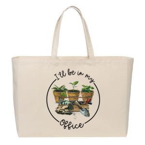 Ill Be In My Office Garden Funny Distressed Gardening Cotton Canvas Jumbo Tote