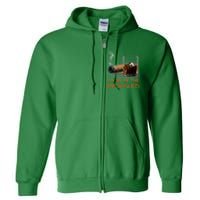 ILl Be In The Backyard Funny Cigar And Bourbon Lovers Full Zip Hoodie