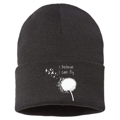 I Believe I Can Fly Inspirational Quotes Women Sustainable Knit Beanie