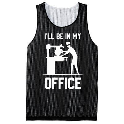 I'll Be In My Office Funny Woodworking Gift  Mesh Reversible Basketball Jersey Tank