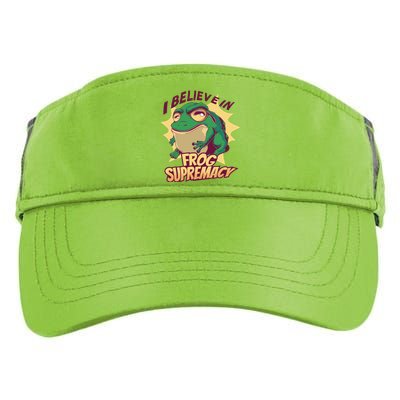 I Believe In Frog Supremacy Funny Adult Drive Performance Visor