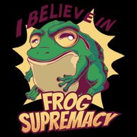 I Believe In Frog Supremacy Funny USA-Made Doggie Bandana