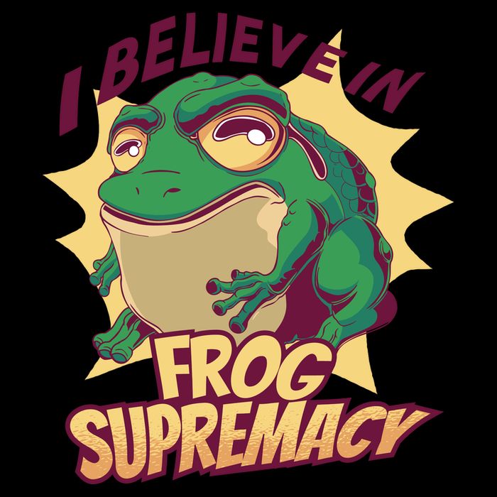I Believe In Frog Supremacy Funny USA-Made Doggie Bandana