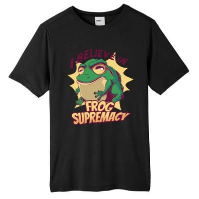 I Believe In Frog Supremacy Funny Tall Fusion ChromaSoft Performance T-Shirt