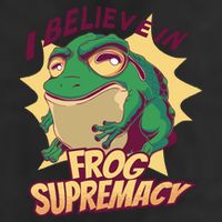 I Believe In Frog Supremacy Funny Golf Towel