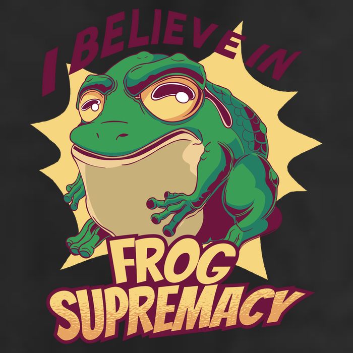 I Believe In Frog Supremacy Funny Golf Towel