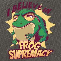 I Believe In Frog Supremacy Funny Cotton Canvas Backpack