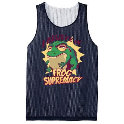 I Believe In Frog Supremacy Funny Mesh Reversible Basketball Jersey Tank