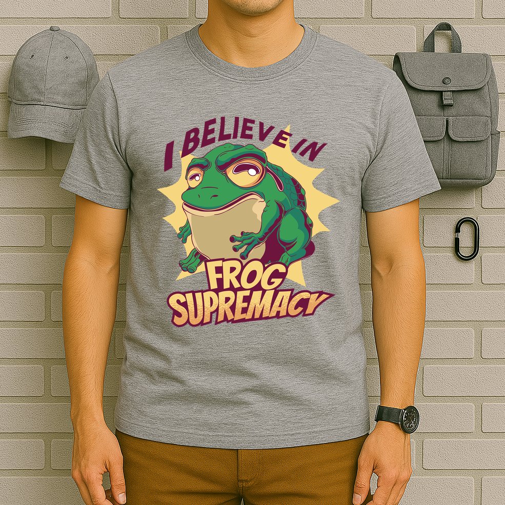 I Believe In Frog Supremacy Funny T-Shirt
