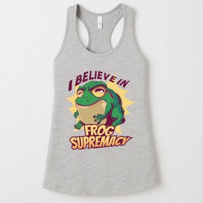 I Believe In Frog Supremacy Funny Womens Tank Top